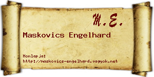 Maskovics Engelhard névjegykártya